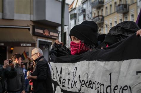 May Day Protest 2019 In Berlin Friedrichshain Editorial Photo Image