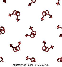 Seamless Pattern Female Male Gender Symbols Stock Vector Royalty Free