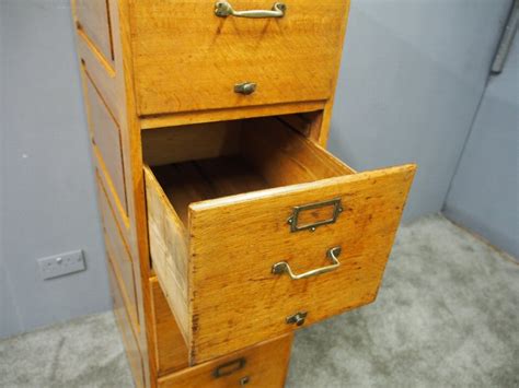 Antique Oak Four Drawer Filing Cabinet Antiquescouk
