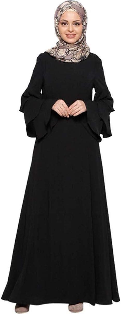 Damen Moslemische Robe Kleidung Abaya Islamischer Araber Kaftan Dubai Kleider Fiesta Kleidung