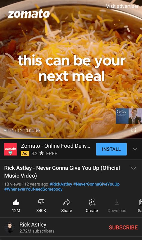 This Ad Saved Me From Getting Rick Rolled Rnotinteresting