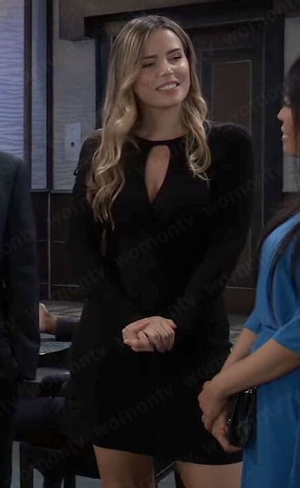 Wornontv Sashas Black Keyhole Cutout Mini Dress On General Hospital