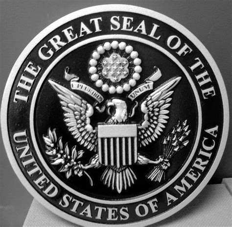 Ap 1070 Carved Plaque Of The Great Seal Of The United States Artist