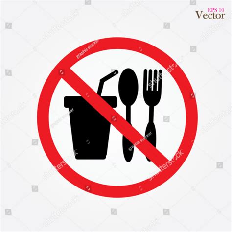 5 No Food Or Drinks Sign Templates Psd Free And Premium