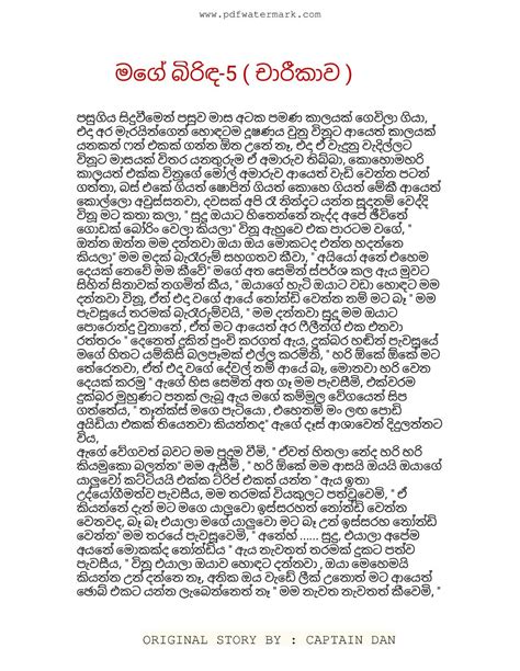 Mage Wife Vinudi 5 Sinhala Wal Katha