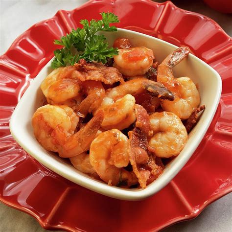 Shrimp In A Sherry Sauce With Bacon Garlic Olive Oil And Paprika