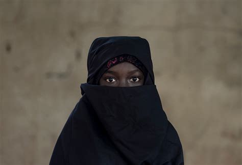 Beautiful Arab African Girl Veiled With A Niqab Bamako Mali Stock Photo