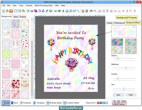 Birthday Cards Maker Software Designs Birth Day Card BarcodeFor Us