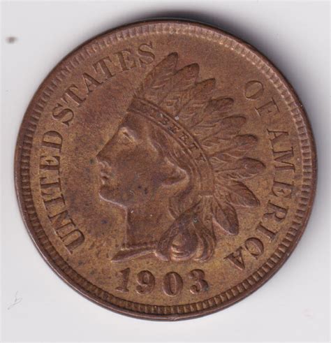 1231 Usa 1 Cent Indian Head 1903 Choice Au58 Original For Sale Buy