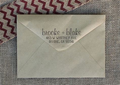 Personalized Custom Return Address Rubber Stamp Wood Rubber Etsy