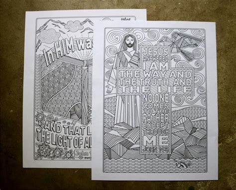 Please wait, the page is loading. Set of 2 Coloring Pages from John - Bible Coloring Sheets ...