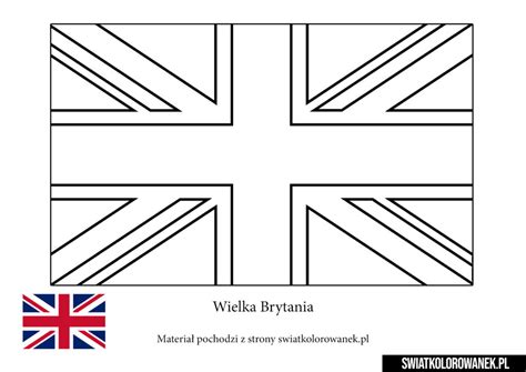 Wielka Brytania Flaga Brytyjska Kolorowanka Kolorowanki Do Druku E