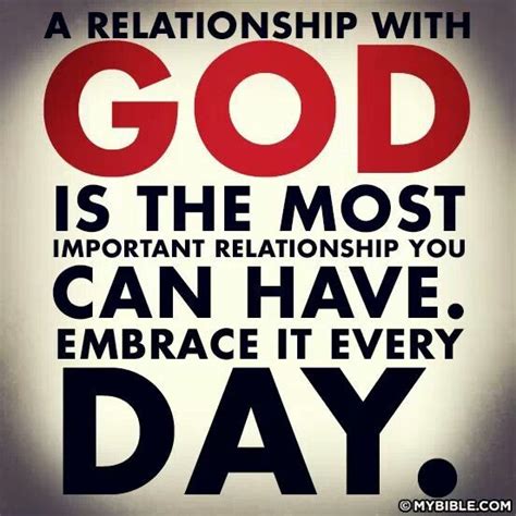 A Relationship With God Is The Most Important Relationship You Can Have Faith In God Biblical