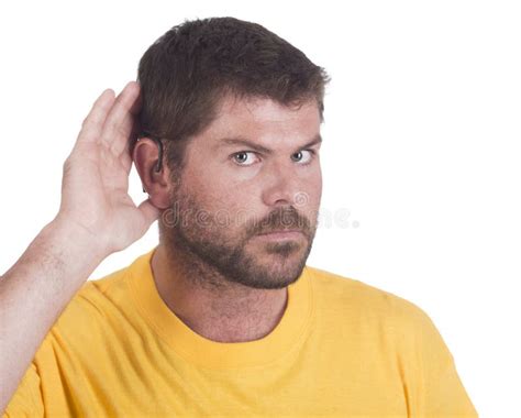 Deaf Man With Cochlear Implant Royalty Free Stock Photo Image 36628155