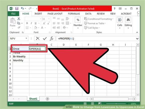 4 Ways To Change From Lowercase To Uppercase In Excel Wikihow