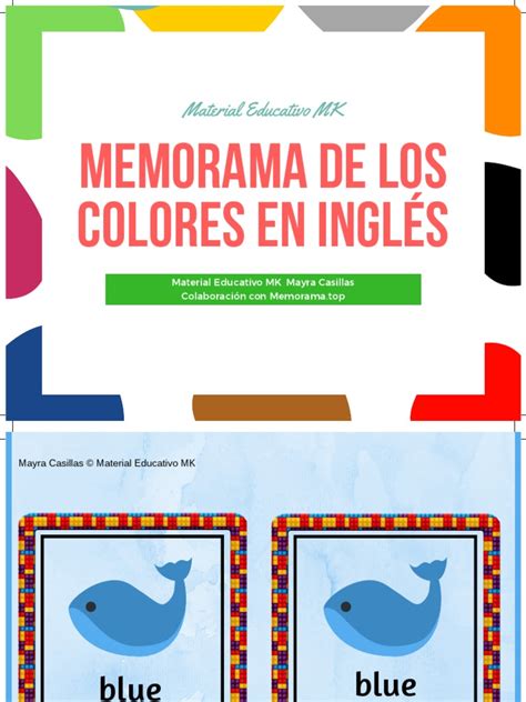 Memorama De Colores En Inglés Pdf