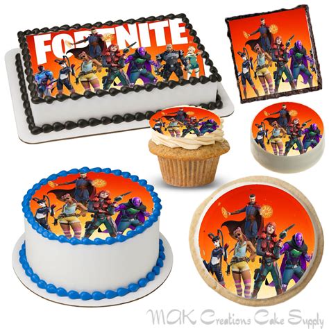 Fortnite Cake Topper Fortnite Cake Strips Fortnite Party Supply