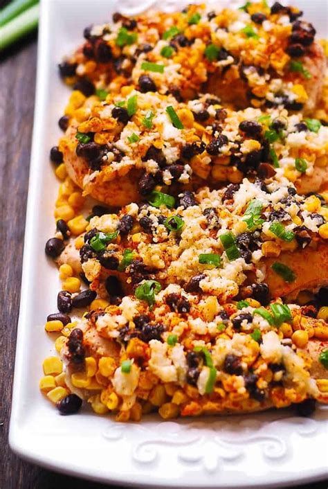 Top with 4 tortillas and sprinkle with 1 cup cheese. Mexican Street Corn Black Bean Chicken Bake - Julia's Album