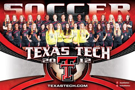 The Texas Tech Womens Soccer Team Is Featured In This Poster For Their
