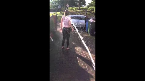 Abbey Getting Hosed Down Haha Youtube