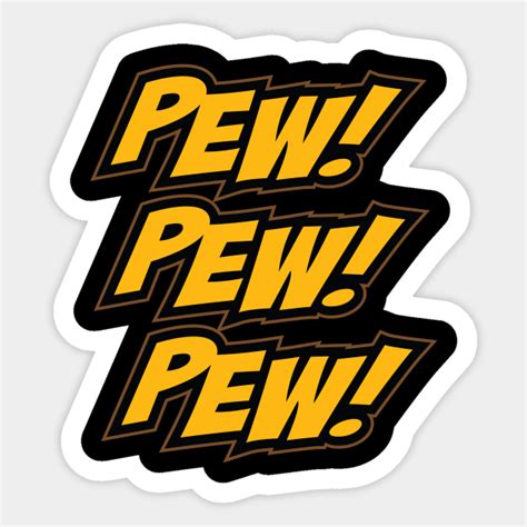 Pew Pew Pew Comics Sticker Teepublic