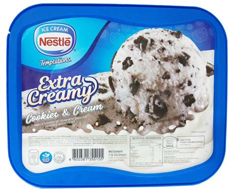 Nestlé Ice Cream Temptations Extra Creamy Cookies Cream 1 3L