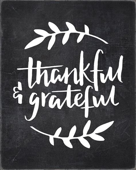 Thankful & Grateful - Lettered Chalkboard Print - Daffodil Creek