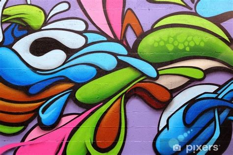 Wall Mural Colorful Graffiti Art Pixersus