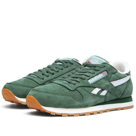 Reebok Classic Leather Vintage Racing Green And White End Kr