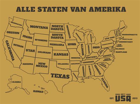 Alle Staten Van Amerika Hey USA