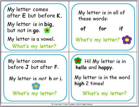 Kindergarten Enrichment Listening Comprehension Alphabet Riddles