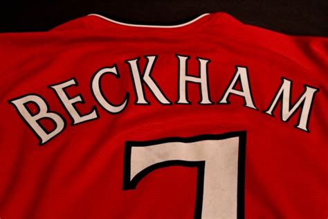 A David Beckham Game Used 7 Manchester United Fc Home Shirt 20012002