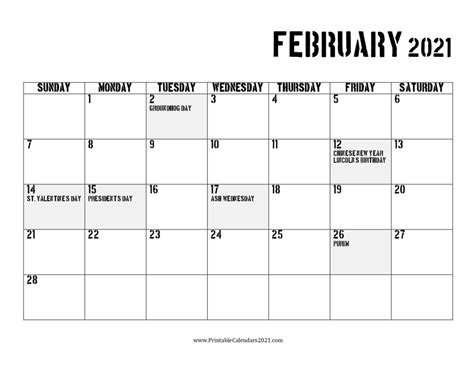 There are variety of styles such as landscape, portrait, weeks start on monday or sunday. 65+ Free February 2022 Calendar Printable with Holidays ...