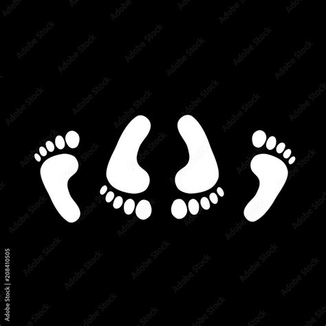 White Silhouette Of Feet Of Couple Having Sex Sign Simple Icon Stock Vector Adobe Stock