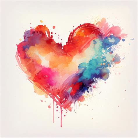 Premium Ai Image Watercolor Painting For Valentines Day