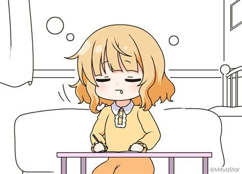 Safebooru 1girl Bed Blonde Hair Blush Center Frills Closed Eyes Closed Mouth Collared Dress