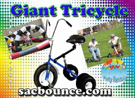 Giant Tricycle Adult Each Inflatable Bounce House And Water Slide