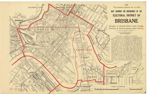 Electoral District Of Brisbane 1949 Brisbane Fortitude Valley