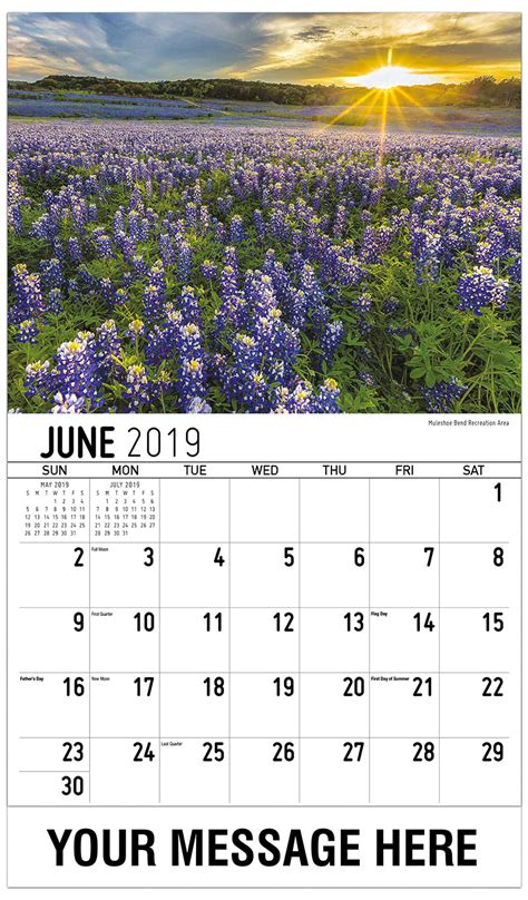 Scenes Of Texas Calendar 65¢ Texas Scenic Promotional Wall Calendar