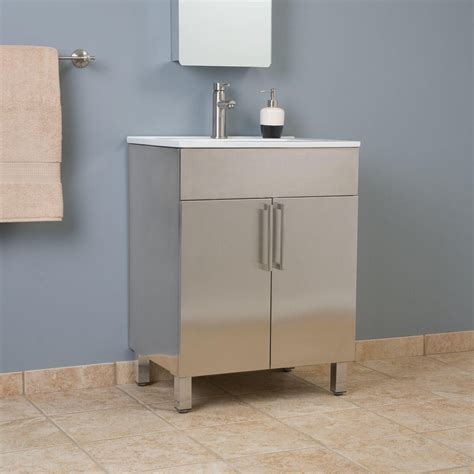 The bathroom vanity is one of the key focal points of any bathroom. 24" Crosstown Stainless Steel Vanity - Modern Vanities ...