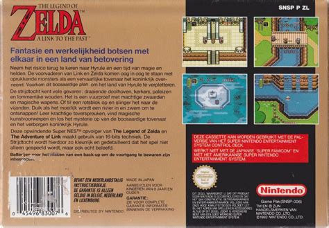The Legend Of Zelda A Link To The Past 1991 Snes Box Cover Art