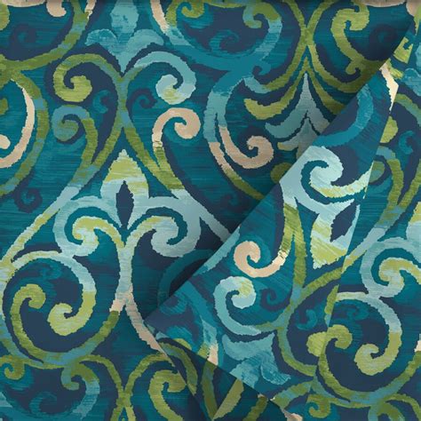 Garden Treasures 54 In W Salito Marine Paisley Outdoor Fabric By The