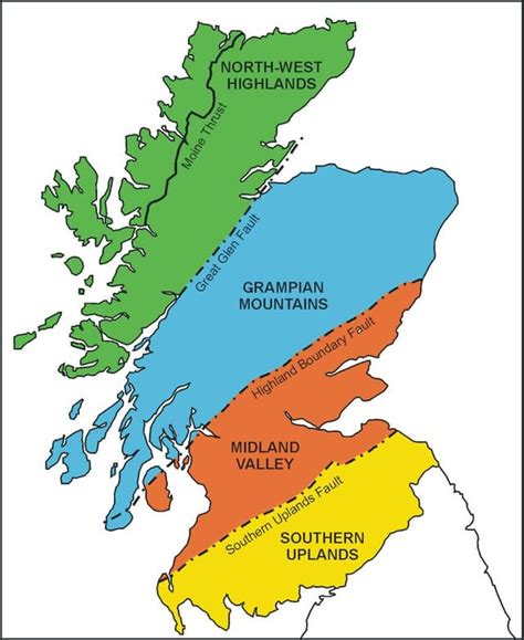 Main Geological Divisions Of Scotland Rscotland