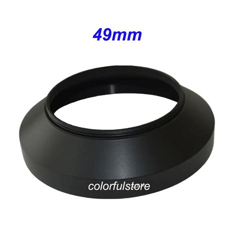 49 49mm Universal Wide Angle Metal Camera Lens Lenses Hood Holder Shade