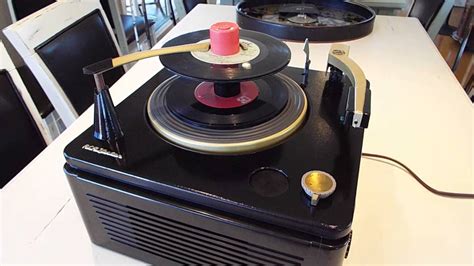 Rca Record Player Playing A Stack Of 45 Rpm Records Youtube