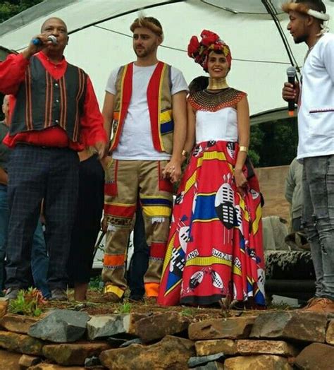 Clipkulture Couple In Zulu Traditional Wedding Clothes Zulu