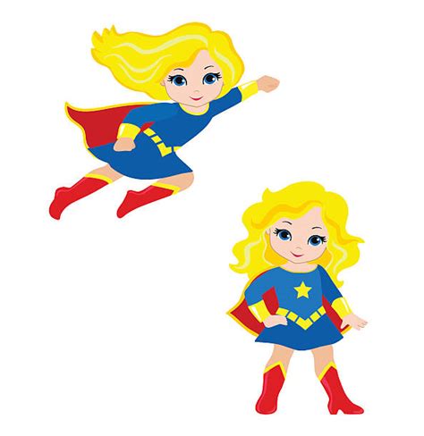 Super Hero Girl Flying Illustrations Royalty Free Vector Graphics