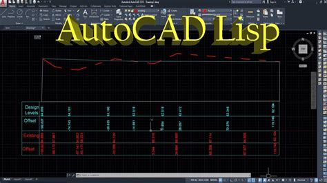 Autocads Lisp For Offset Elevation And Section Design Levels For Cut