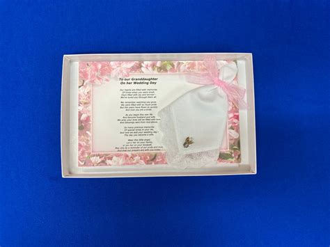 To Our Granddaughter Wedding Handkerchief Angel Pin Set Etsy