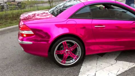 Pink Chrome Wrap Mercedes Benz Youtube